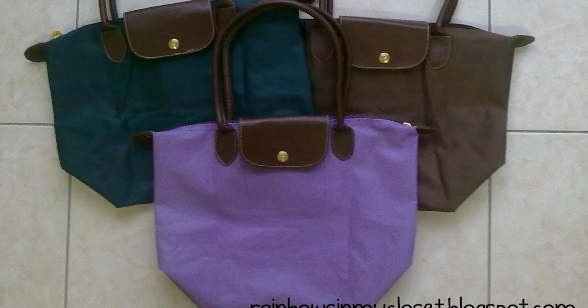 Rainbows In My Closet Longchamp Le Pliage Inspired Tote Bags
