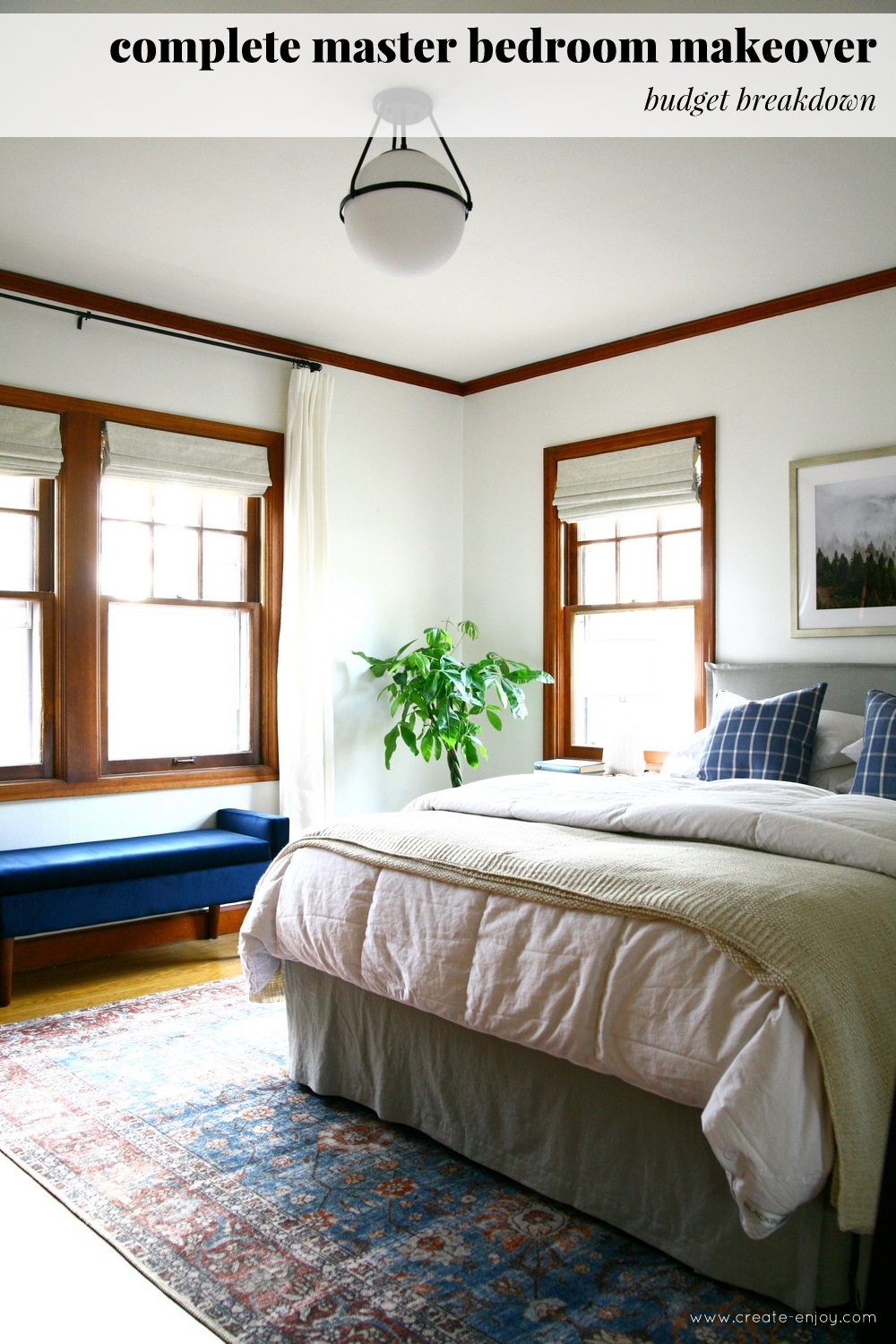 Master Bedroom Makeover Budget Breakdown Create Enjoy
