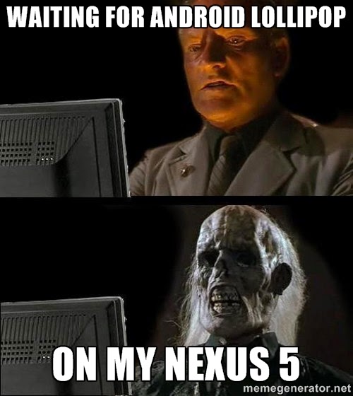 Not getting lollipop update on Nexus made nexus lovers feel bad