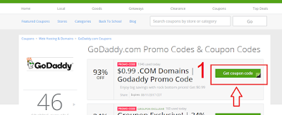 احصل على كوبون جودادي 2017 واحصل على دومين بسعر 0.99$ احصل على دومين .com من موقع جودادي المشهور بسعر 0.99$ لعام 2017 مع الكوبون التالي كوبون يعمل في موقع جودادي