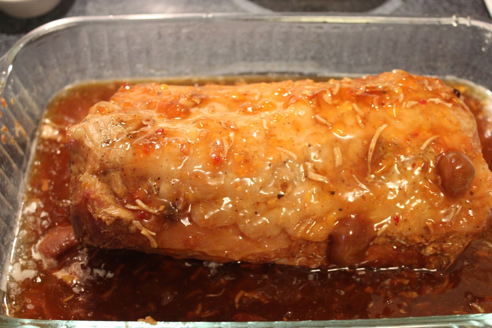 Sweet Tea and Cornbread Slow Cooker Apricot Glazed Pork Loin!