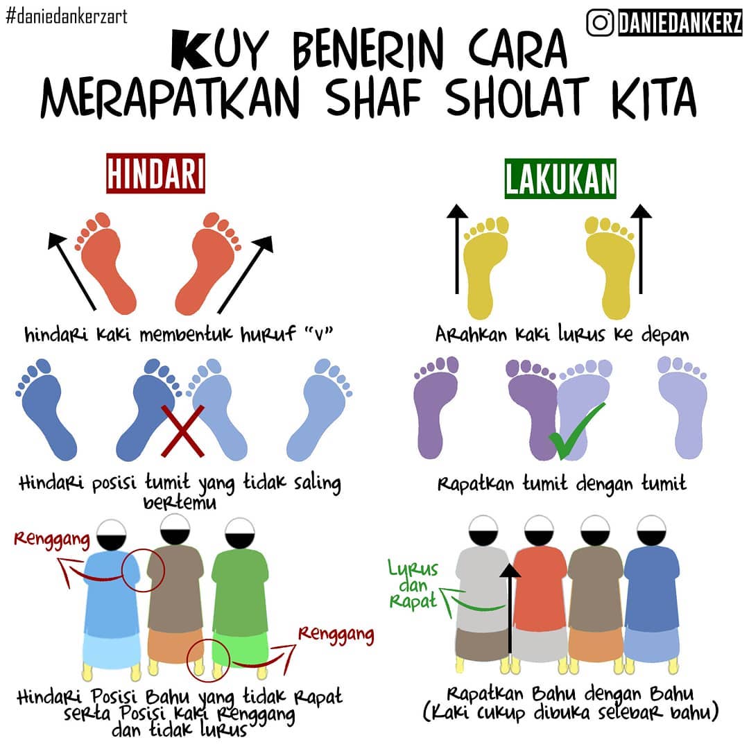 Hukum Meluruskan dan Merapatkan Shaf Shalat ~ DPK BKPRMI BELINYU