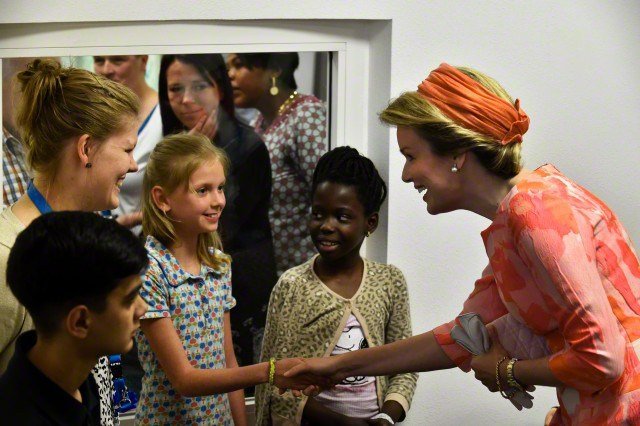 Queen Mathilde of Belgium attended the inauguration of the maternity and children’s wing at the Universitair Ziekenhuis Antwerpen (UZA) hospital