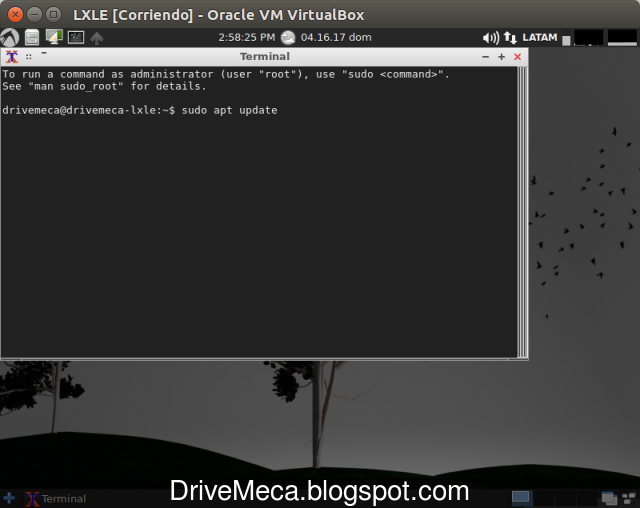 DriveMeca instalando LXLE paso a paso