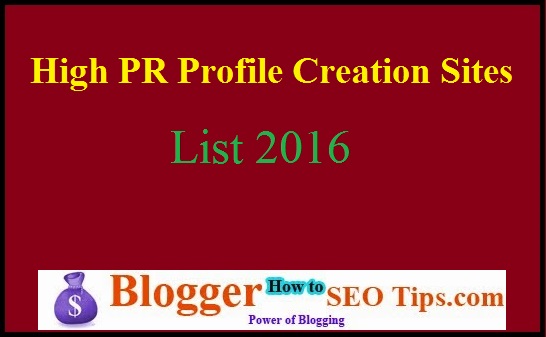 High PR website, High PR Sites List, Back Links