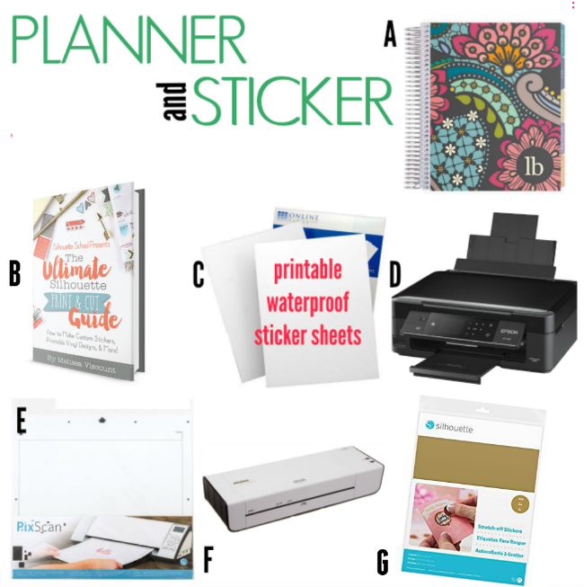 silhouette planners, silhouette planner stickers, silhouette cameo planners
