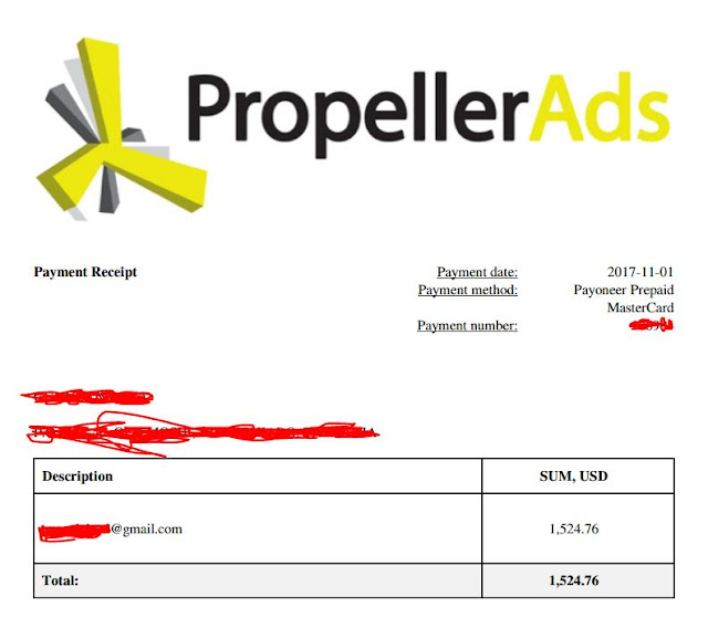 PropellerAds Payment Proof, Propeller Ad Payment Proof, Settings with
