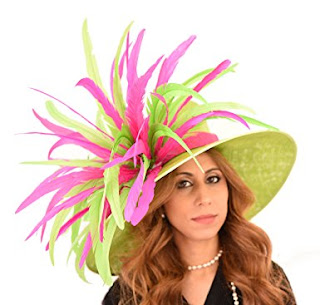 Gorgeous Green Woodpecker Long Feather Ascot Derby Hat Gorgeous Green Woodpecker Long Feather Ascot Derby Hat
