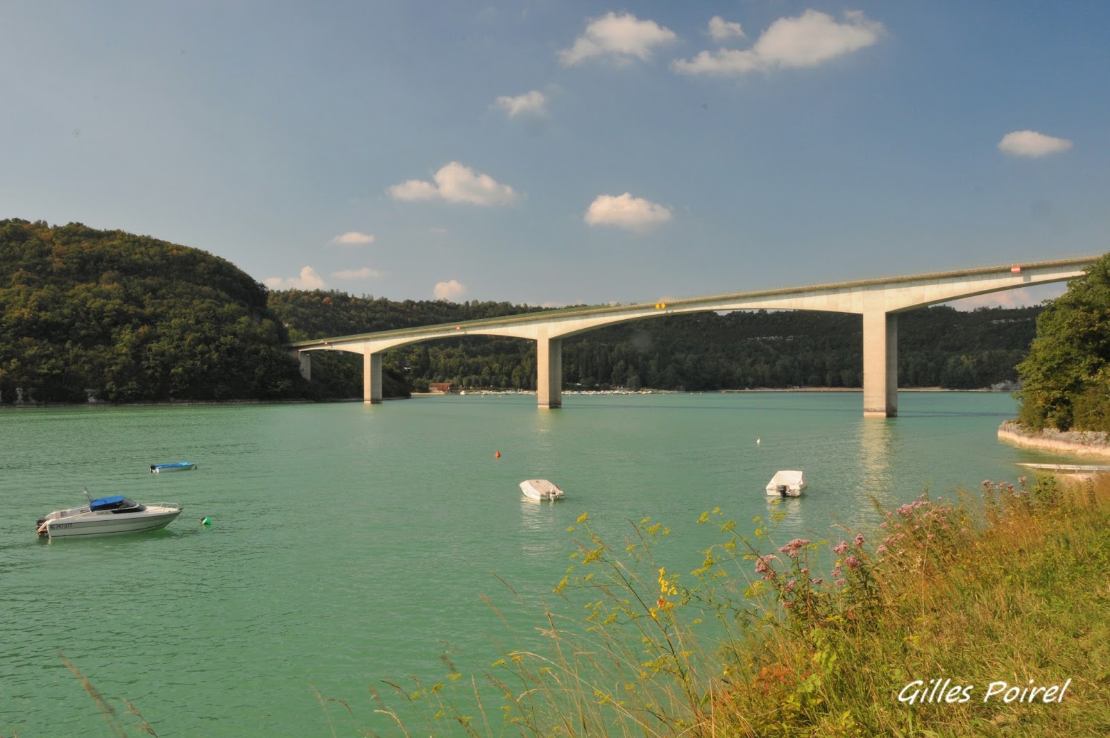JURA, UNE TERRE, DES HOMMES Lac de Vouglans Le Pont de la Pyle.
