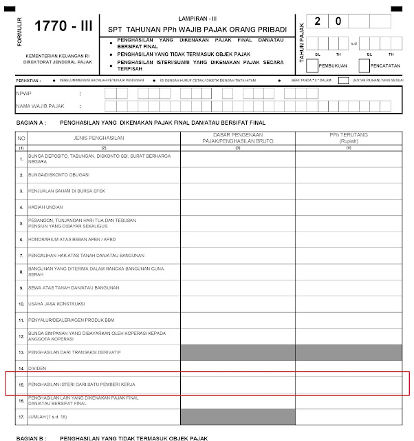 1 Keluarga 1 NPWP 1 SPT Tahunan saja pajeg