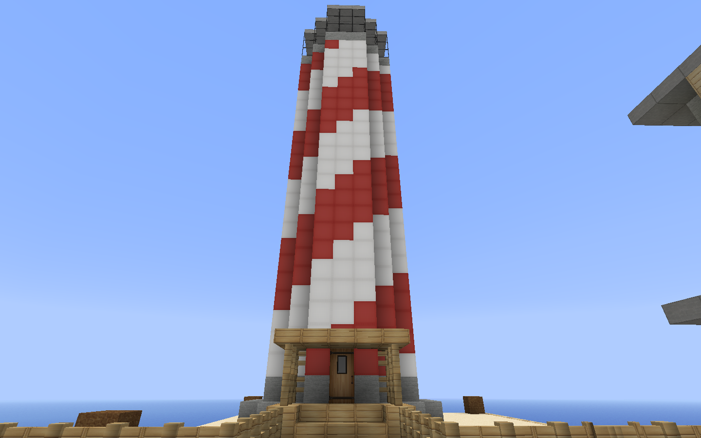 Как построить маяк в майнкрафте схема