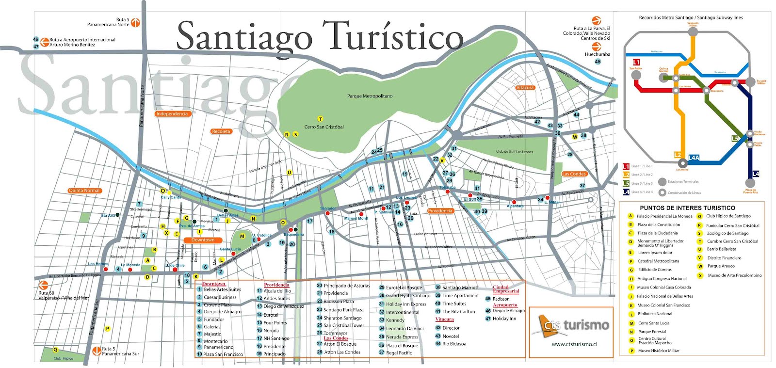 Mapas de Santiago - Chile | MapasBlog