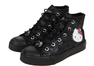 Hello Kitty Black Quilted Sneakers, cute shoes