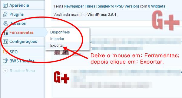 Veja como fazer backup dos seus artigos e páginas