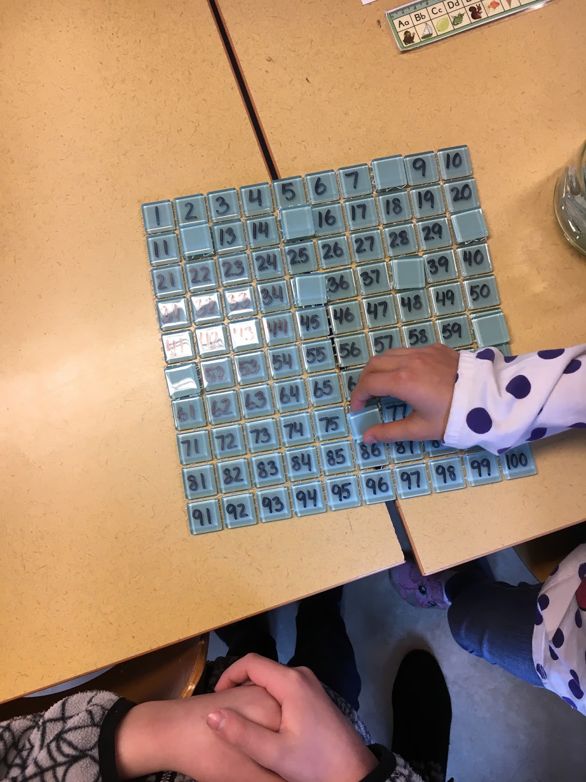 2010 - Årskurs 1 på Gullviksskolan: 100-rutan