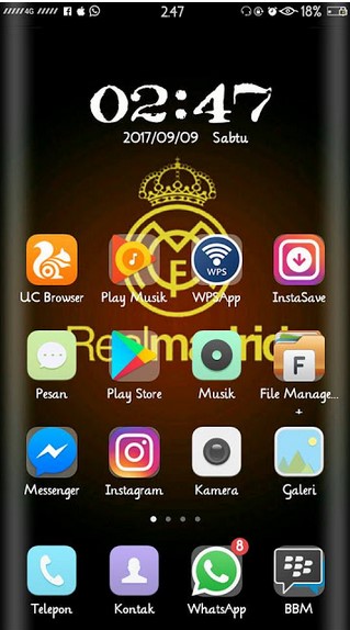 Tema iPhone untuk Oppo (ColorOS & iOS) Tembus Akar - Madrid