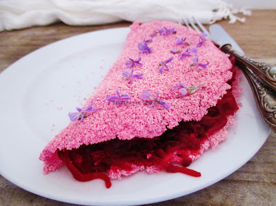 Crepe Fit de Tapioca de Beterraba(sem Glúten/lactose)