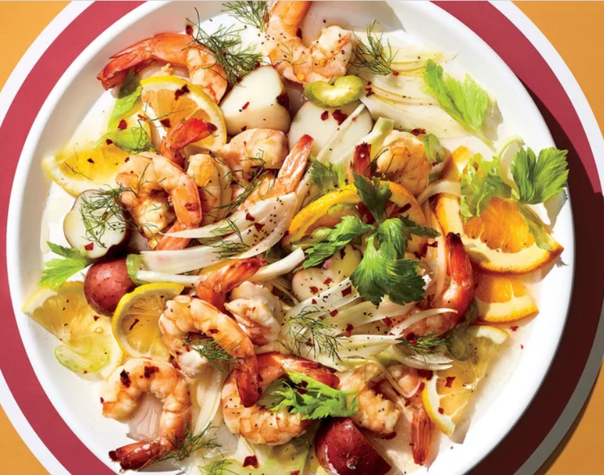 Recipes from the kitchen of Chrissy and Jeff Citrus Pickled Shrimp with Fennel and Potatoes