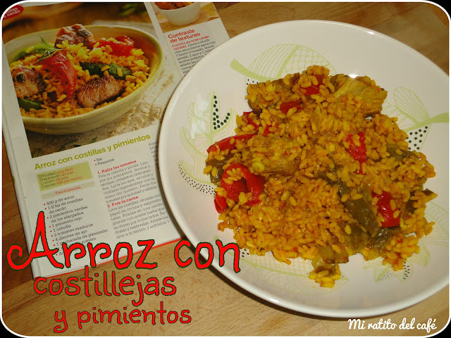 Arroz con costillejas y pimientos