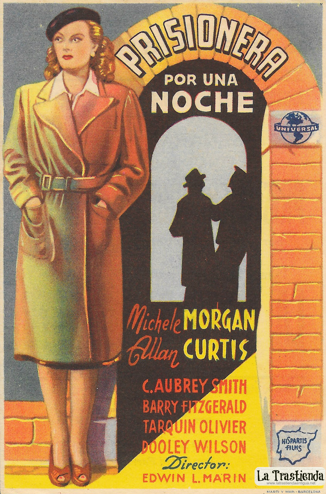 Prisionera por una Noche Programa de Mano La Trastienda Antigua