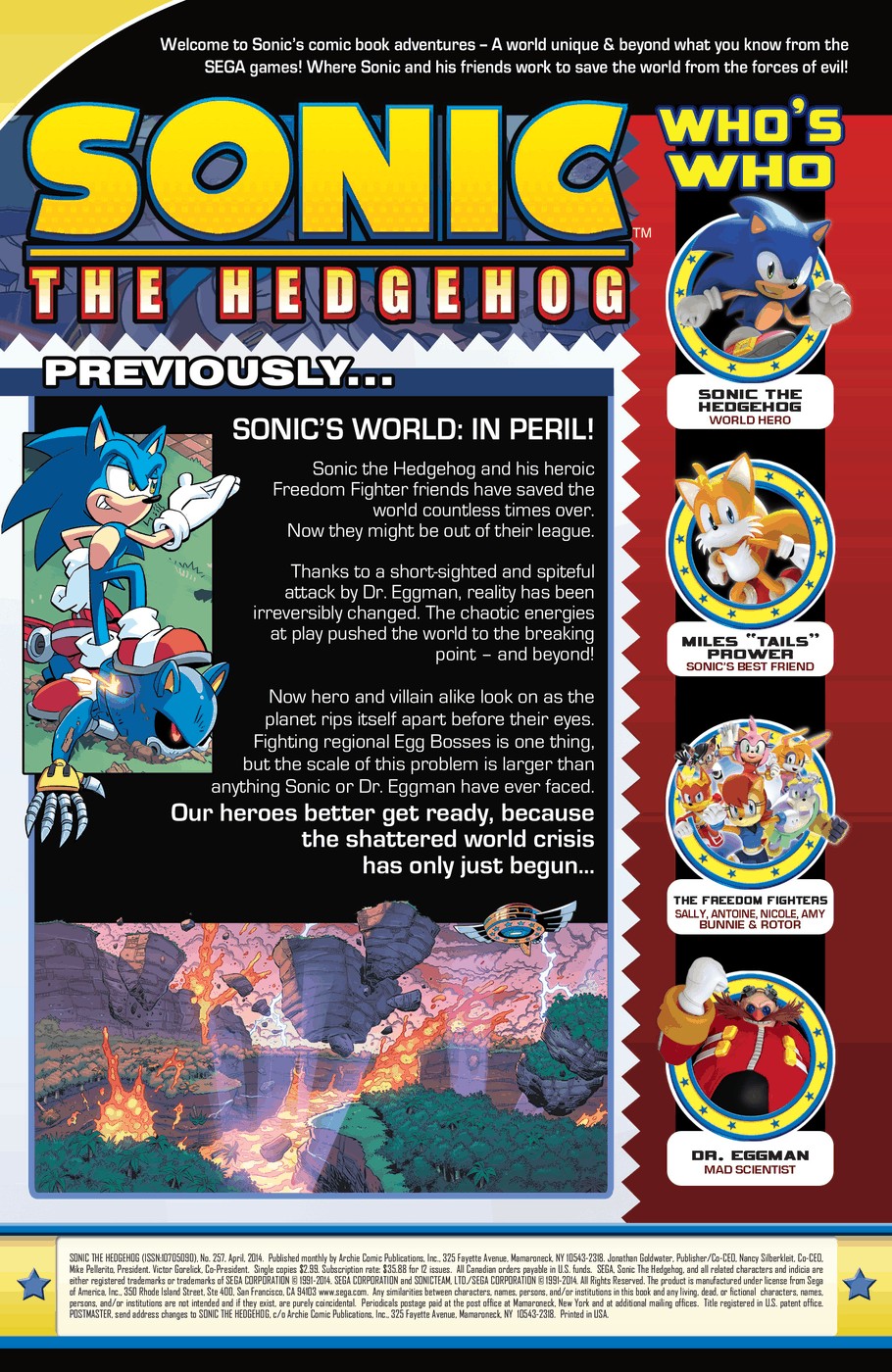 Read online Sonic The Hedgehog comic -  Issue #257 - 2