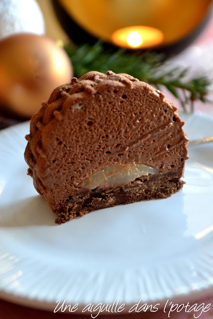 Bûche chocolat-poire