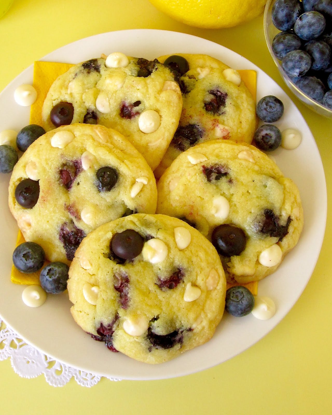Lemon Blueberry White Chocolate Chip Cookies The Lindsay Ann