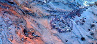 Homage to Kandinsky, the wave of cold, arctic allegory in the African desert, abstract landscapes from the air from the deserts of Africa, Surreal, Collection of Abstract Naturalism Munimara Homage to Kandinsky, the wave of cold, arctic allegory in the African desert, abstract landscapes from the air