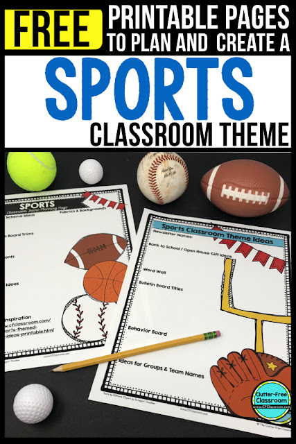 Sports Themed Classroom Ideas Printable Classroom Decorations