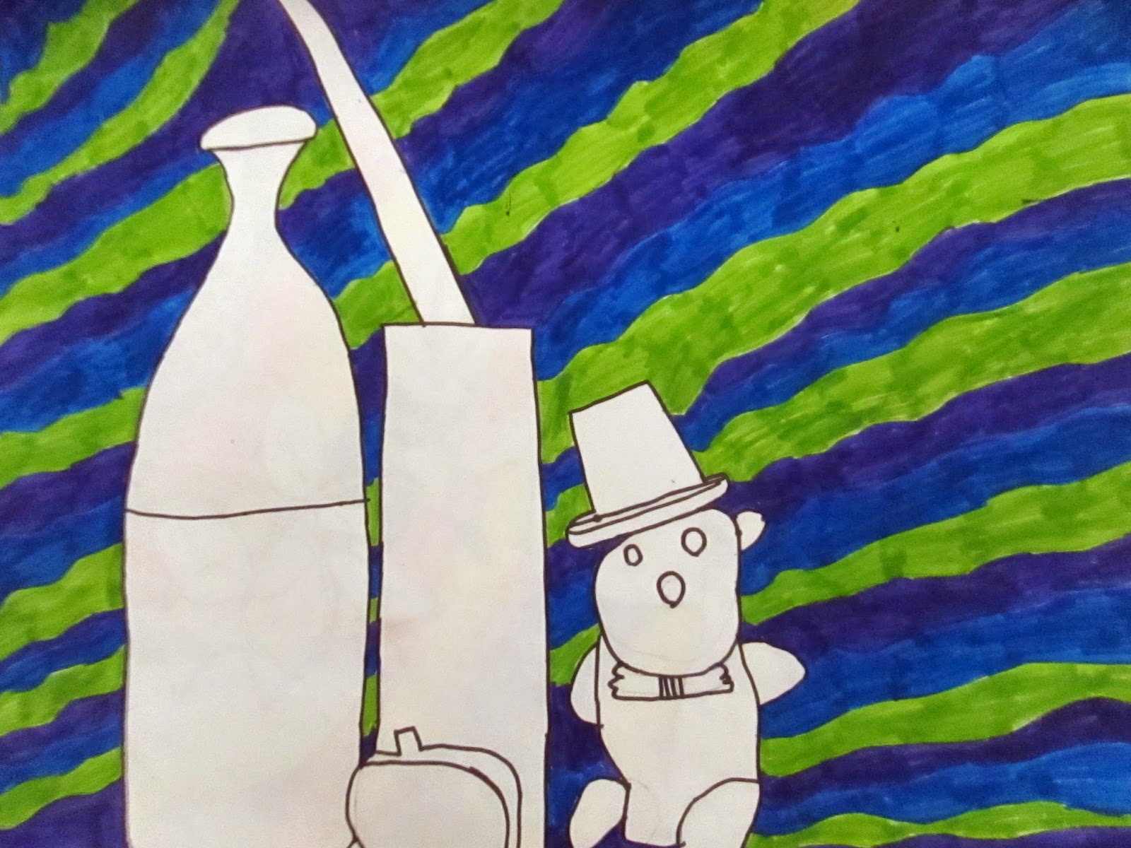 Art at Leestown: 4th quarter positive and negative still life drawings