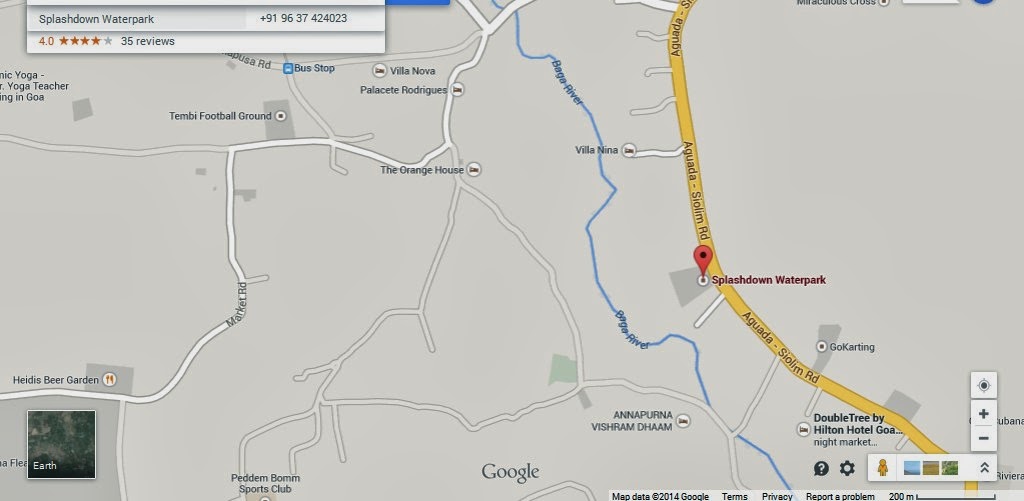 Detail Splashdown Waterpark Goa India Location Map Goa India Tourist