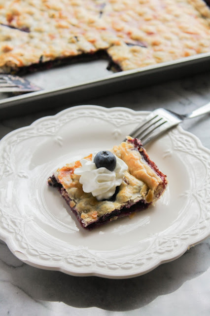 Blueberry Slab Pie | The Chef Next Door #SundaySupper