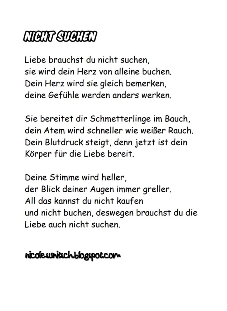 Gedichte Von Nicole Sunitsch Autorin Neue Liebesgedichte Im