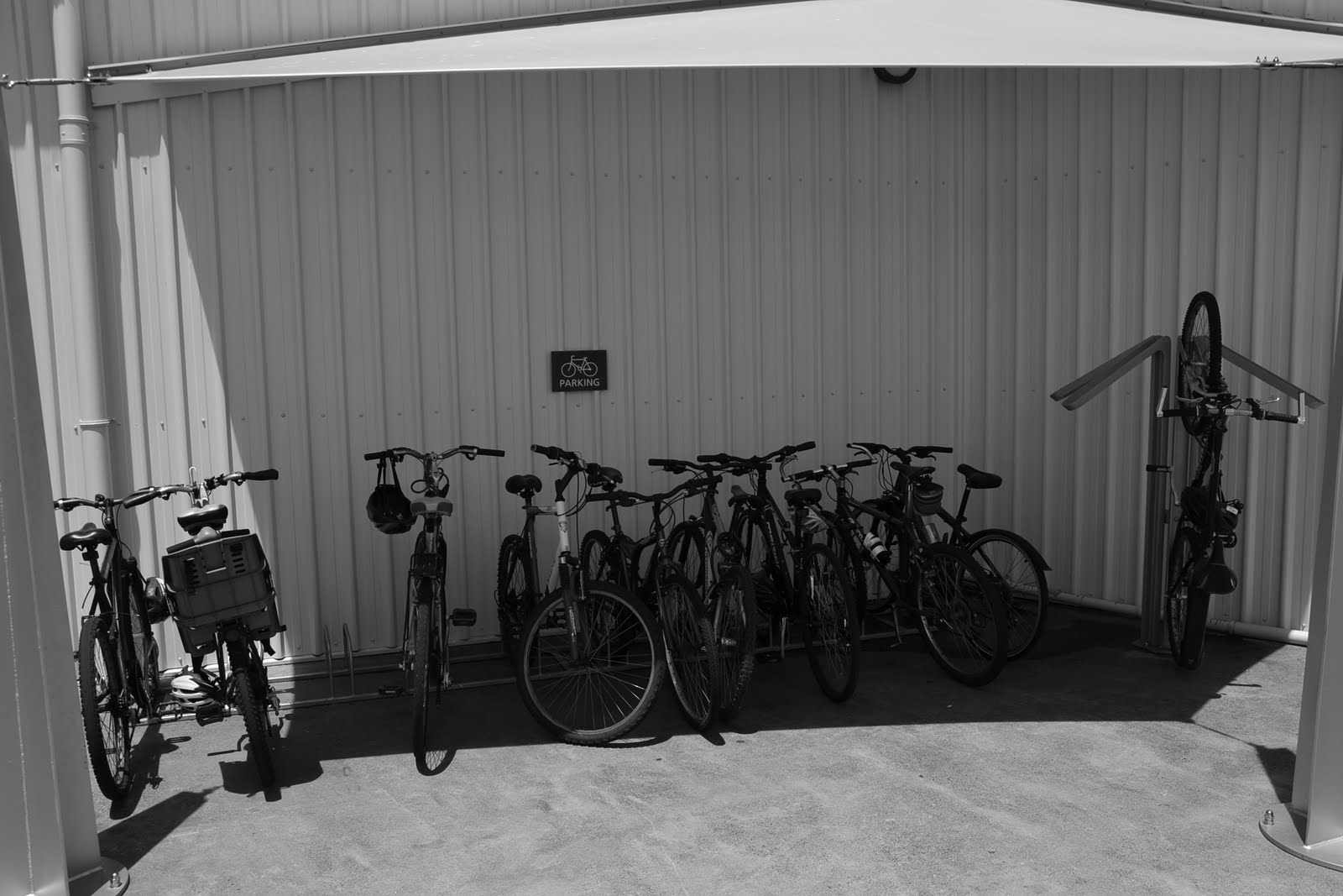 Reflections on Auckland Planning Bike Racks Full at Devonport Ferry