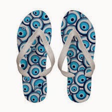 evil eye flip flops