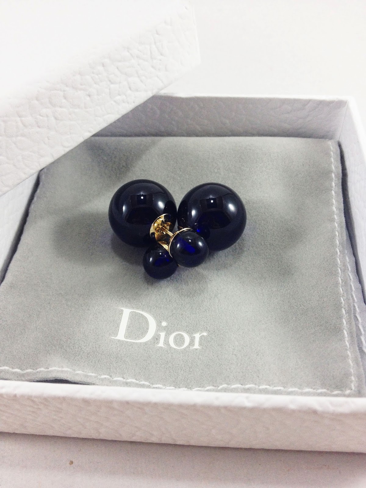 Dior earrings Review Product AUTHENTIC Christian Dior Mise En Dior Tribal Charming clear Blue