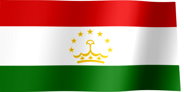 Waving Flag of Tajikistan (Animated Gif)