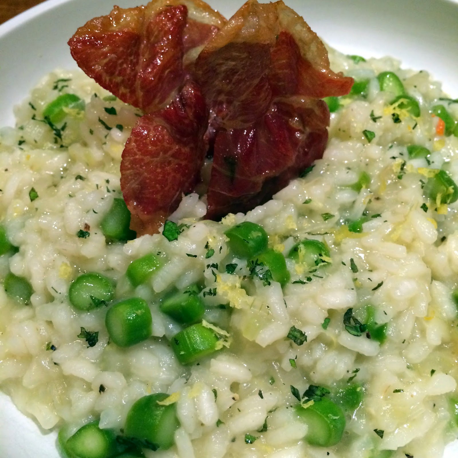 Culinary Adventures in London Asparagus, Mint & Lemon Risotto