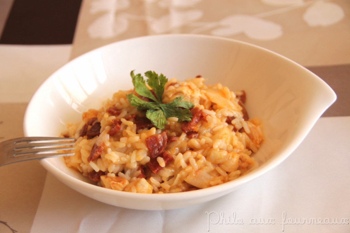 Risotto au chorizo & au poulet
