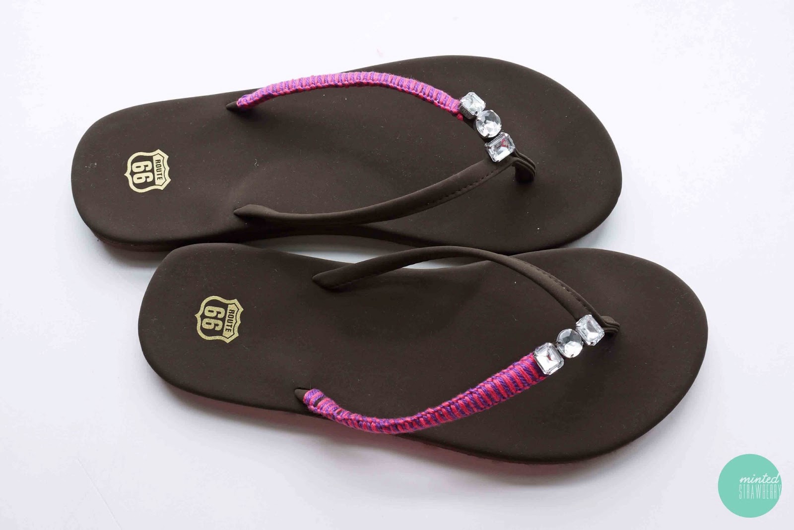 Diy Macrame Braided Slippers With Rhinestones Minted Strawberry