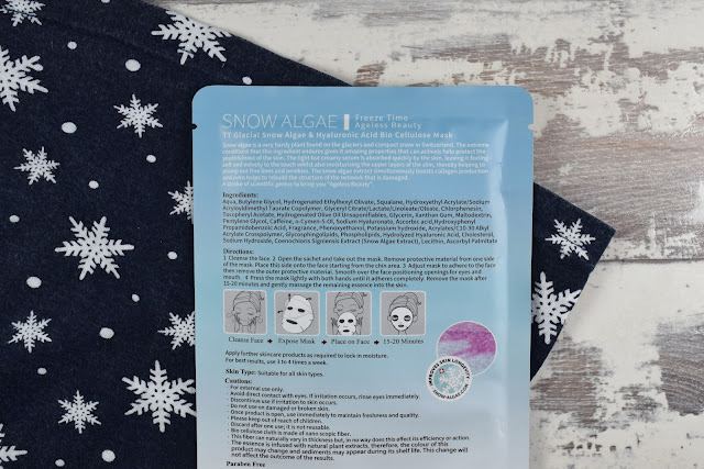 Timeless Truth Glacial Snow Algae & Hyaluronic Acid Bio Cellulose Mask