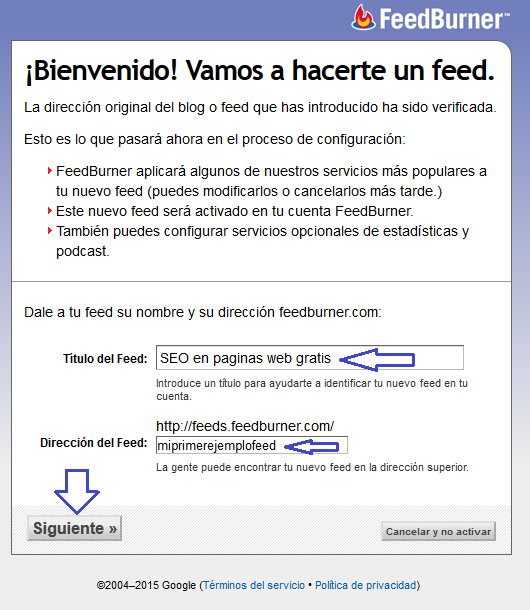 Cómo configurar RSS feed para páginas web utilizando Feedburner