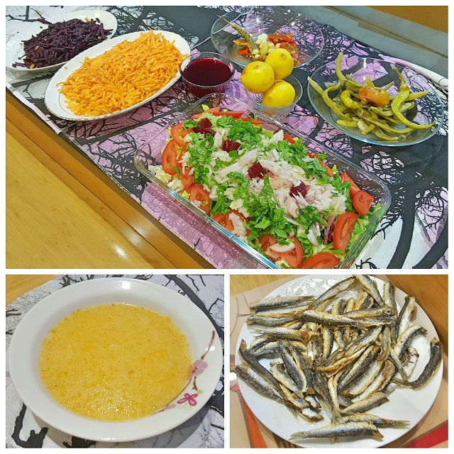 Meyveli Kek Balık Sofraları ve Fırında Hamsi Buğulama Tarifi