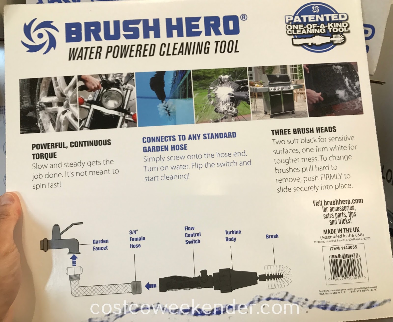Brush Hero Water Powered Wheel Cleaning Tool Costco Weekender