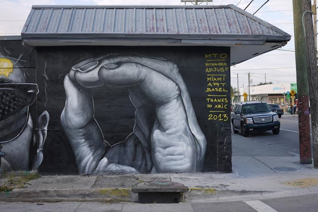 New Street Art Mural By MTO for Art Basel 2013 On The Streets of Miami, Wynwood. 4