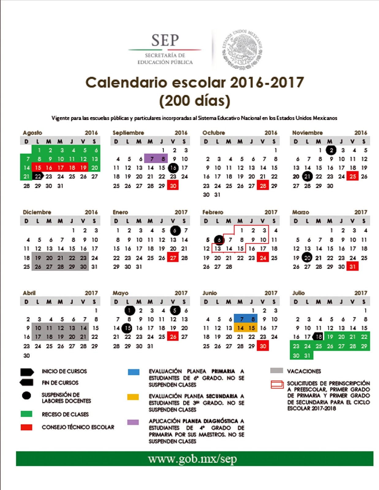 Calendario Escolar 2017 San Luis: ¡Imprímelo ya! Calendario Escolar 2017 San Luis: ¡Imprímelo ya!