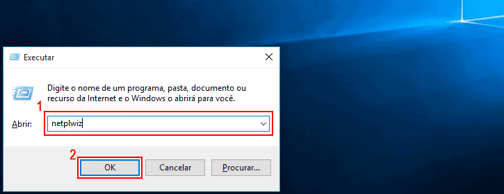 netplwiz - Windows 10