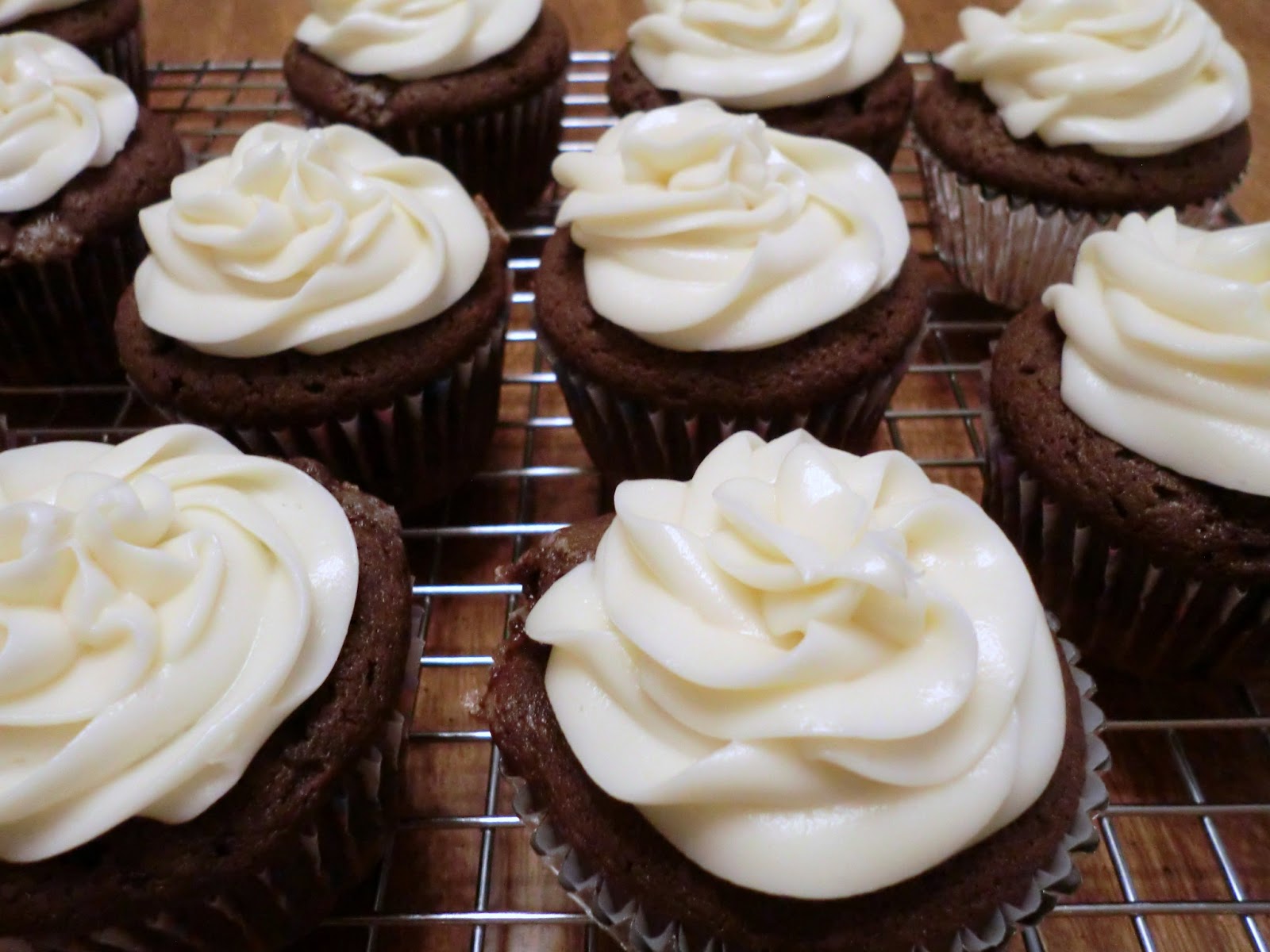 The Cookie Jar ChocolateSour Cream Cupcakes with Cream Cheese Frosting