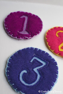 Birthday Crown: Felt Number Patches | by CustodiansofBeauty.blogspot.com