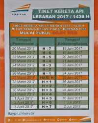 Jadwal Pemesanan Tiket Kereta Api Lebaran 2017